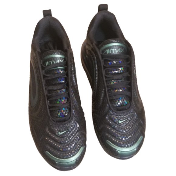 Nike Air Max 720 GS "Throwback Future" Black Green Anthracite AQ3196-00 Kids 6Y